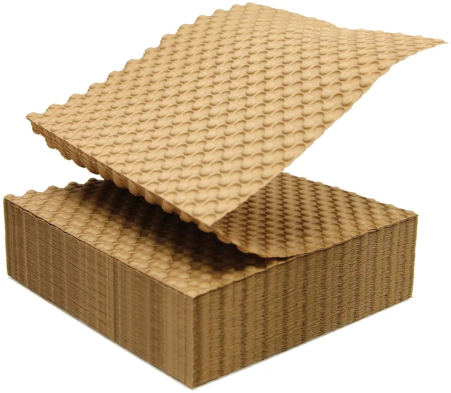 Main image of Paper Bubble Wrap Sheets for Packing, Moving, & Shipping - 12" x 12" x 250' - Eco-Friendly Kraft Bubble Paper - Recyclable Cushioning Wrap - Made in the USA (01913)