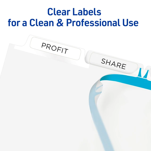 Alt view image 4 of 7 - ® Index Maker® Clear Label Dividers, 5-Tab, Unpunched, 25 Sets For Organizing Reports and Presentations, White Laser and Inkjet, Reinforced Tear-Resistant Edges, Any Binding System