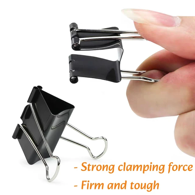 Alt view image 3 of 7 - Extra Large Binder Clips 2 Inch (60 Pack), Heavy Duty Big Binder Clips Big Paper Clamps for Office and Home Supplies, Black
