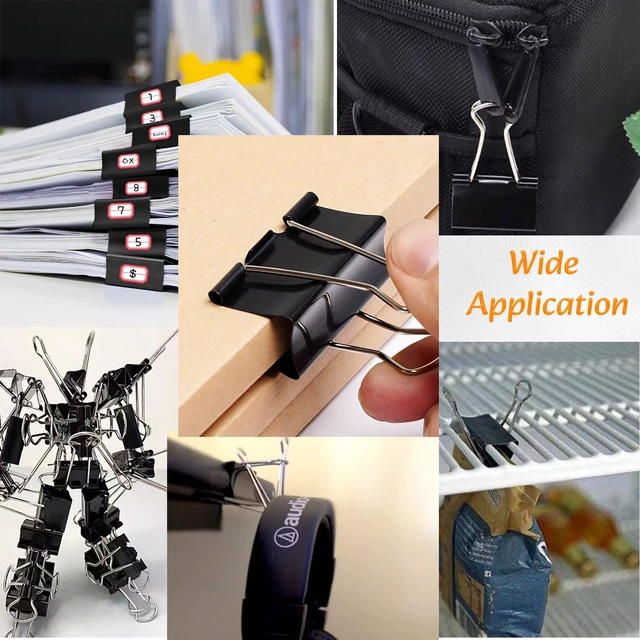 Alt view image 4 of 7 - Extra Large Binder Clips 2 Inch (60 Pack), Heavy Duty Big Binder Clips Big Paper Clamps for Office and Home Supplies, Black