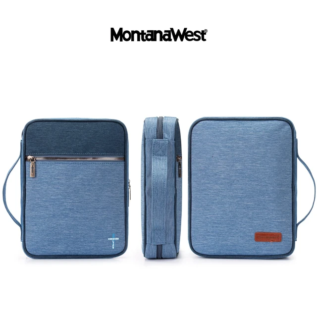 Alt view image 3 of 7 - Bible Cover for Women Men with Leather Bookmark Book Carrying Cases Church Bag for Outdoor Protective
