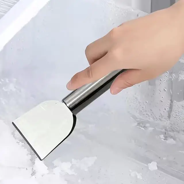 Alt view image 3 of 5 - 1Pc Multi-Purpose Stainless Steel Cleaning Scraper - Durable Kitchen Tool for Efficient Cooktop and Pan Cleaning, Ideal for Home, Bathroom, and Car Use, Kitchen Cleaning Supplies
