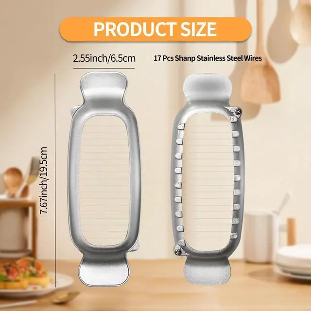 Alt view image 2 of 7 - Butter & Cheese Slice Cutter Stainless Steel Multipurpose Butter and Cheese Cutter Slicer with Ergonomic handle Portable Grip for block cheese, Fruit Baking