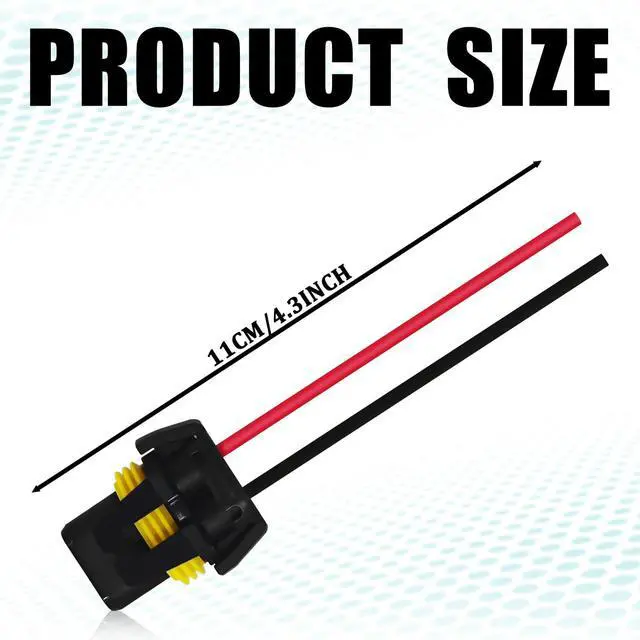 Alt view image 2 of 6 - Headlight Connector Plug Fog Light Headlight Wiring Harness Pigtail Sockets Female Adapter Kit for 9005 9006 9012 HB3 HB4, Headlamp Wire Harness Plug Socket Connector for Car Accessories (2PCS)