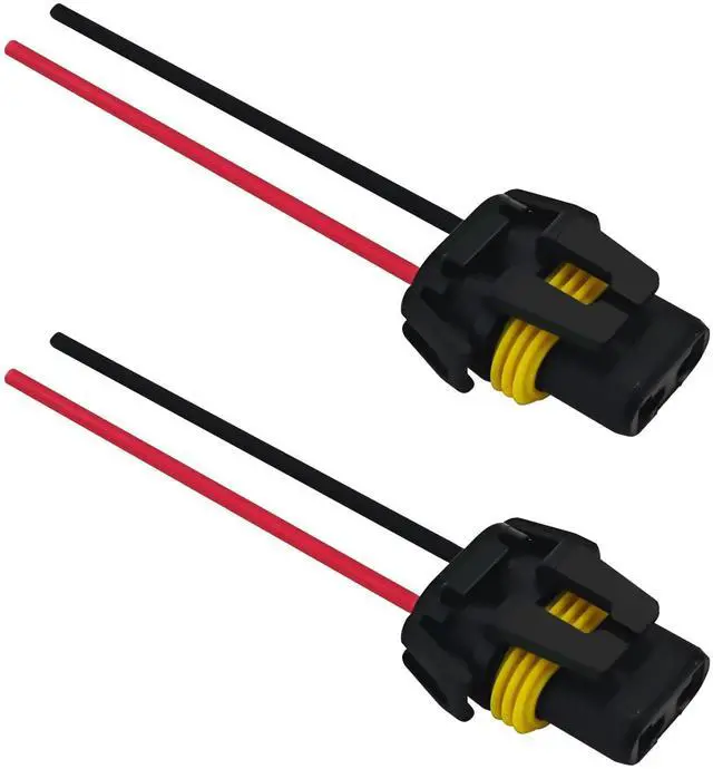 Main image of Headlight Connector Plug Fog Light Headlight Wiring Harness Pigtail Sockets Female Adapter Kit for 9005 9006 9012 HB3 HB4, Headlamp Wire Harness Plug Socket Connector for Car Accessories (2PCS)