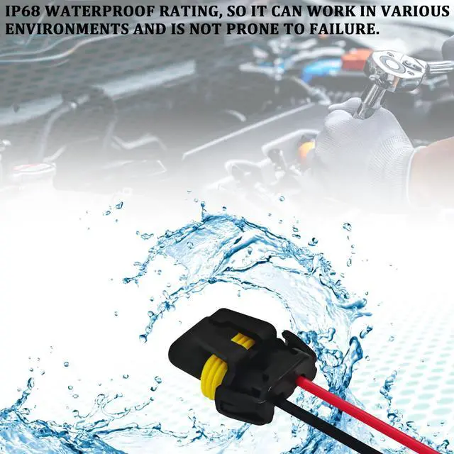 Alt view image 4 of 6 - Headlight Connector Plug Fog Light Headlight Wiring Harness Pigtail Sockets Female Adapter Kit for 9005 9006 9012 HB3 HB4, Headlamp Wire Harness Plug Socket Connector for Car Accessories (2PCS)
