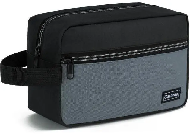 Main image of Travel Toiletry Bag, Small Travel Essentials, Medium, Black | Size: 9 x 4 x 6 Inch, Heavy-duty Materials, Lightweight, Small Bag Pouch for Toiletries, Makeup, Medicine, Cosmetics