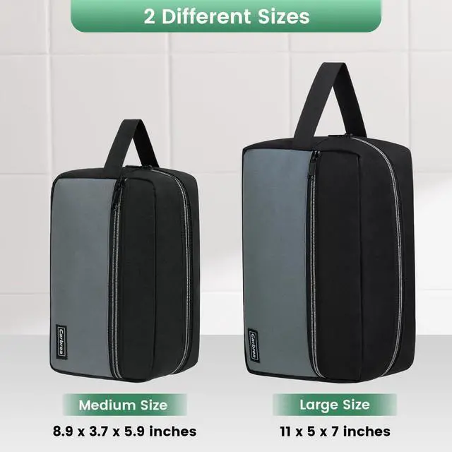 Alt view image 2 of 7 - Travel Toiletry Bag, Small Travel Essentials, Medium, Black | Size: 9 x 4 x 6 Inch, Heavy-duty Materials, Lightweight, Small Bag Pouch for Toiletries, Makeup, Medicine, Cosmetics