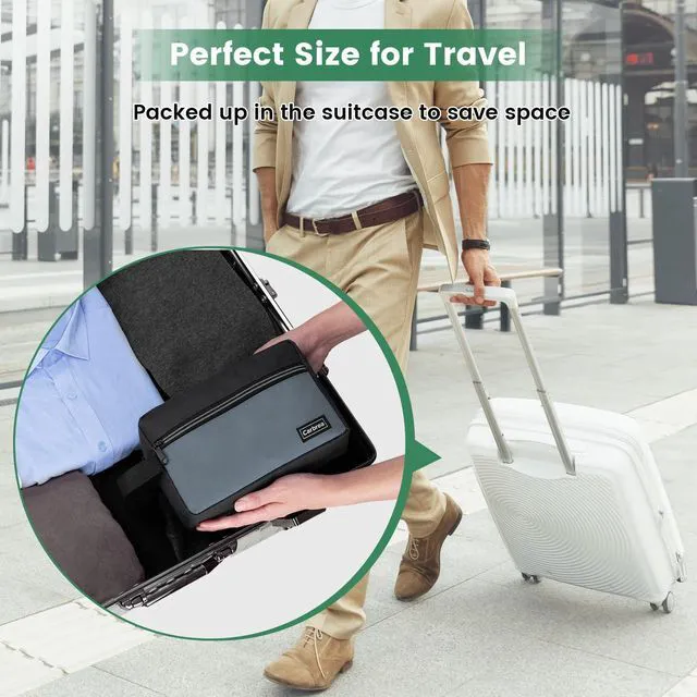 Alt view image 7 of 7 - Travel Toiletry Bag, Small Travel Essentials, Medium, Black | Size: 9 x 4 x 6 Inch, Heavy-duty Materials, Lightweight, Small Bag Pouch for Toiletries, Makeup, Medicine, Cosmetics