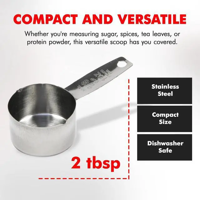 Alt view image 4 of 7 - Coffee Measurer, 4 inch 2 tbsp, Stainless Steel