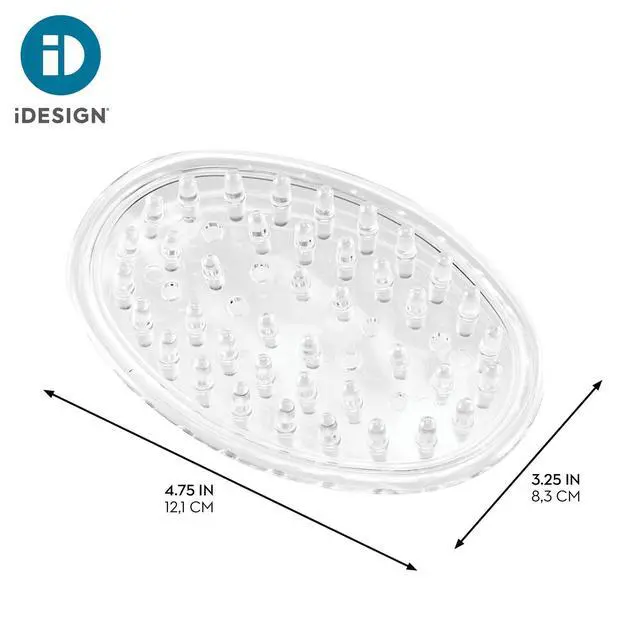 Alt view image 3 of 5 - Plastic Soap Saver, Holder Tray for Bathroom Counter, Shower, Kitchen, 0.75 in. x 3.25 in. x 4.75 in., Clear