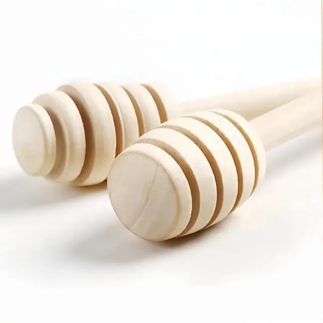 Alt view image 2 of 7 - 4 Pcs Wooden Honey Dippers, 3 Inch HoneyComb Sticks, Mini Honey Spoons | Honey Drizzle Stick for Collecting, Dispensing, Drizzling Honey, Syrup and Jam