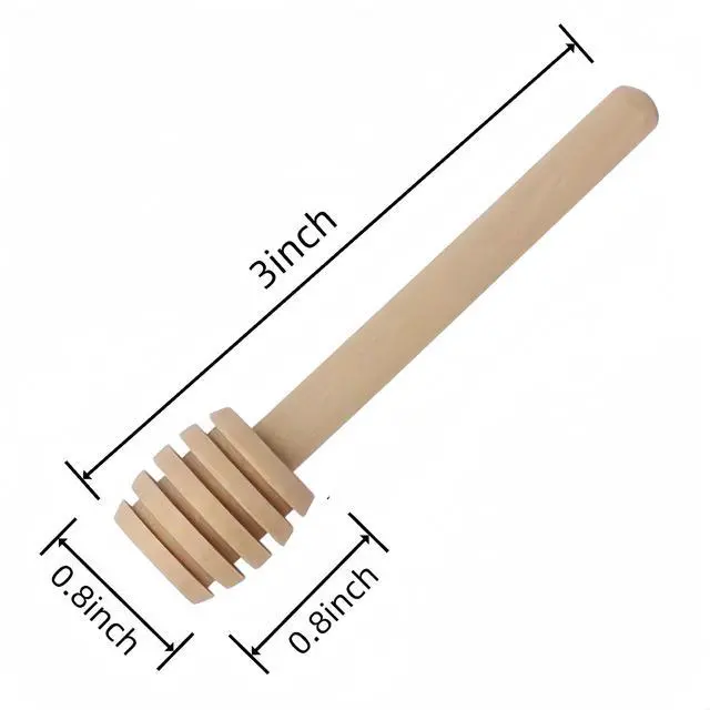 Alt view image 5 of 7 - 4 Pcs Wooden Honey Dippers, 3 Inch HoneyComb Sticks, Mini Honey Spoons | Honey Drizzle Stick for Collecting, Dispensing, Drizzling Honey, Syrup and Jam