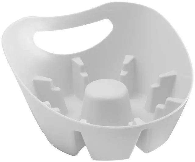 Main image of Plunger Holder Drip Tray, 7.5 in., White | Fits Nearly All Toilet and Sink Plungers, Easy-Grip Handle, Keeps Floors Clean and Sanitary, Toilet Plunger Storage