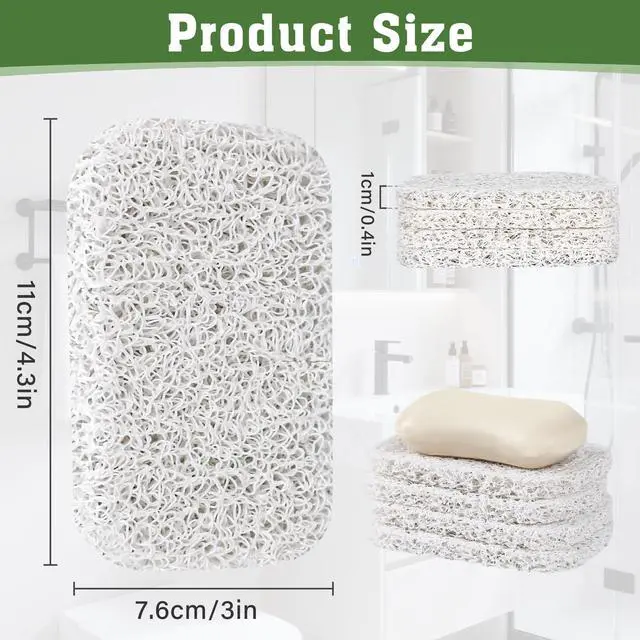 Alt view image 2 of 7 - 4 Pack Soap Holder PadSoap Holder for Kitchen & BathroomWhite Non-Slip Soap Lifting Pads for Soap Dish