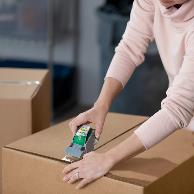 Alt view image 5 of 7 - Duck Brand 1.88 in x 55.5 yd EZ Start Packaging Tape with One Handed Dispenser