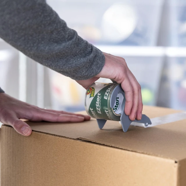 Alt view image 7 of 7 - Duck Brand 1.88 in x 55.5 yd EZ Start Packaging Tape with One Handed Dispenser