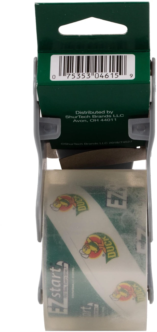 Alt view image 3 of 7 - (2 pack) Duck EZ Start Packaging Tape One-handed Dispenser, 1.88 in. x 50 yd., Clear