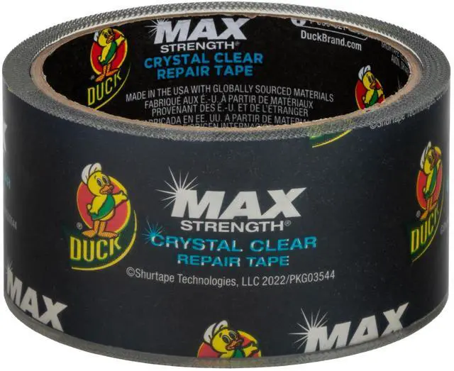 Alt view image 10 of 14 - Duck Max Strength Crystal Clear 1.88 in. x 9 yd. Repair Tape