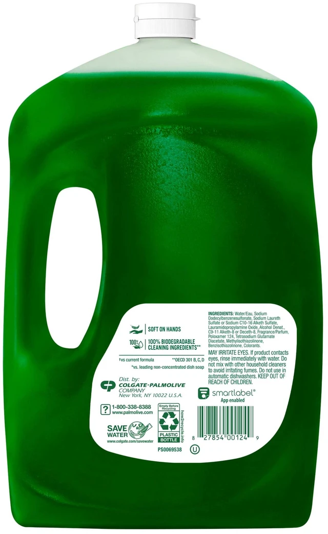 Alt view image 5 of 6 - Palmolive Ultra Strength Liquid Dish Soap, Grease Cutting, 70 fl oz EZ-Pour Refill Bottle