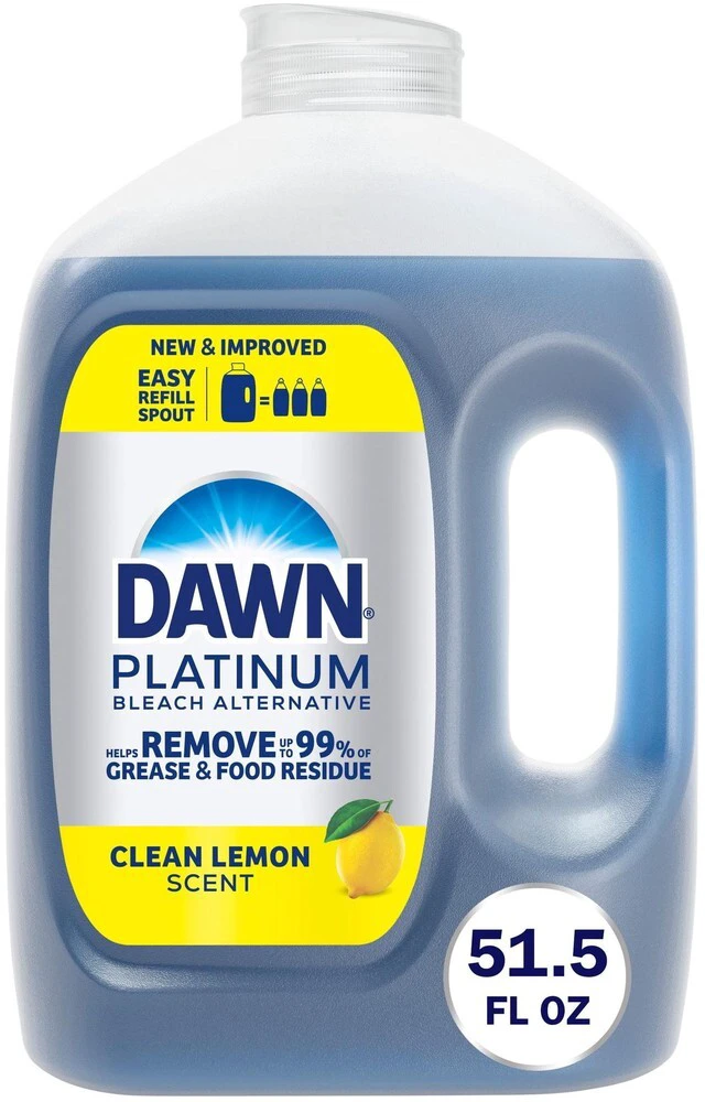Main image of Dawn Platinum Refill Jug Dish Soap, Dishwashing Liquid, Bleach Alternative Clean Lemon, 51.5oz