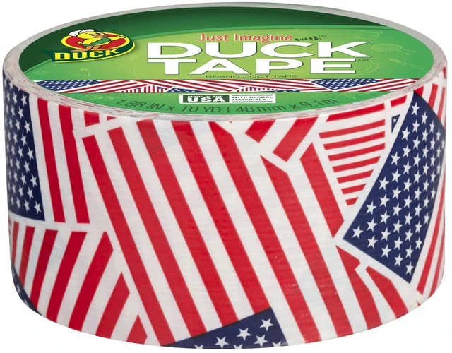 Alt view image 2 of 7 - Printed Duck Tape Brand Duct Tape, 1.88 in. x 10 yd., US Flag