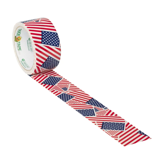 Alt view image 4 of 7 - Printed Duck Tape Brand Duct Tape, 1.88 in. x 10 yd., US Flag