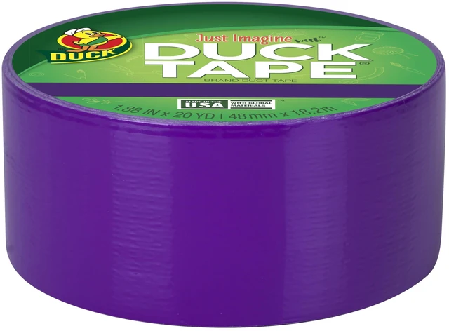 Alt view image 2 of 7 - Color Duck Tape Brand Duct Tape, 1.88 in. x 20 yd., Violet