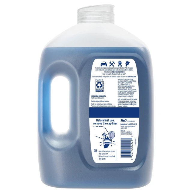 Alt view image 7 of 7 - Dawn Platinum Refill Jug Dish Soap, Dishwashing Liquid, Bleach Alternative Clean Lemon, 51.5oz