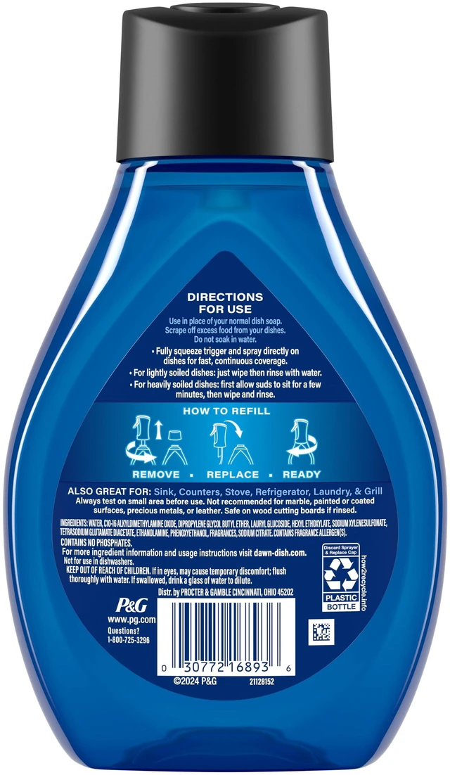 Alt view image 7 of 7 - Dawn Powerwash Heavy Duty Dish Spray All-Purpose Cleaner and Degreaser, 16 oz. Refill