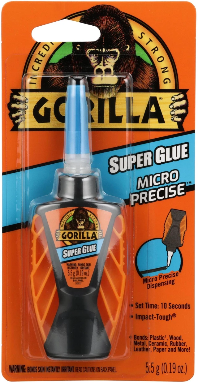Alt view image 5 of 5 - Gorilla Micro Precise Super Glue, Clear Glue, 5.5 Gram - All Purpose and Fast Setting for Projects and Repairs