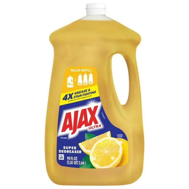 Alt view image 7 of 7 - Ajax Ultra Liquid Dish Soap, Super Degreaser, Mess-Free, Easy-Flip Cap, Lemon Scent, 90 fl oz