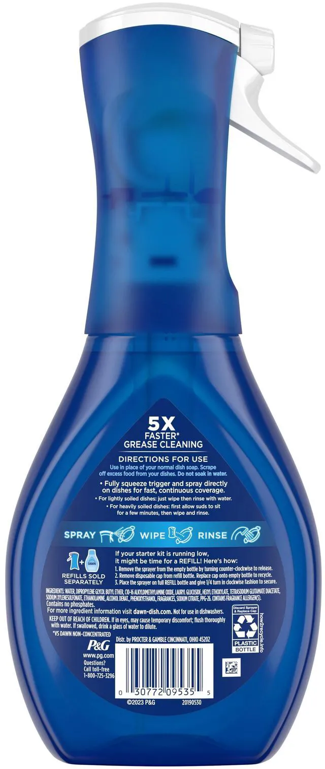 Alt view image 14 of 14 - Dawn Platinum Powerwash Dish Spray, Dish Soap, Lemon Starter Kit, 16 fl oz