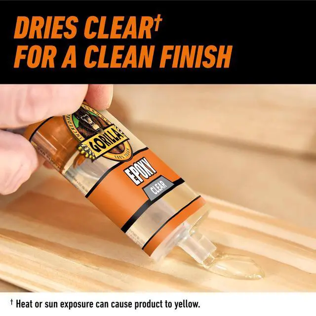 Alt view image 5 of 7 - Gorilla Glue Clear Epoxy Syringe, 0.85 Fluid Ounce, Clear Finish
