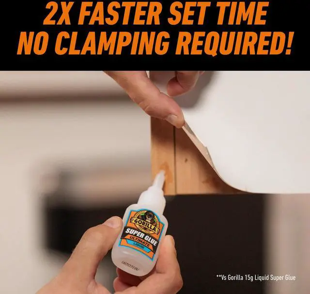 Alt view image 3 of 7 - Gorilla Super Glue Ultimate Liquid Clear 15g Bottle, Product Net Content Quantity Is 1