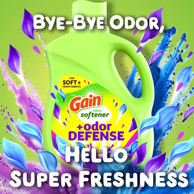 Alt view image 5 of 6 - Gain Odor Defense Liquid Fabric Softener, Super Fresh Blast Scent, 35 fl oz, 48 Loads