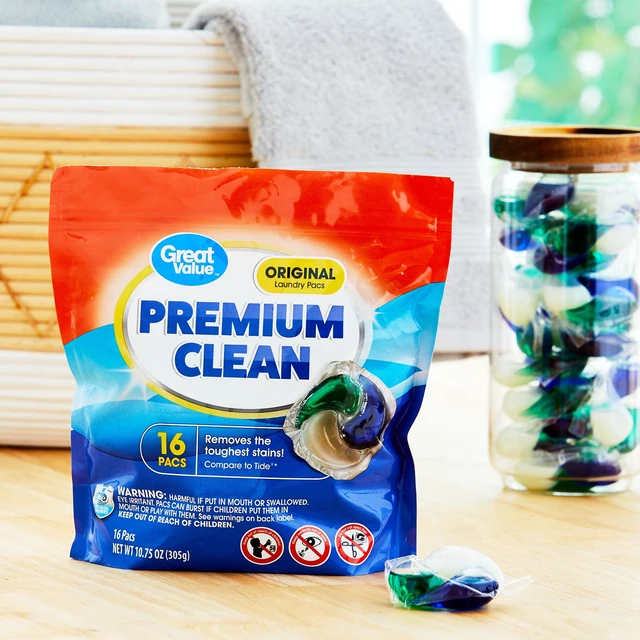Alt view image 4 of 6 - Great Value Premium Clean Laundry Pacs Original Scent 16 Count