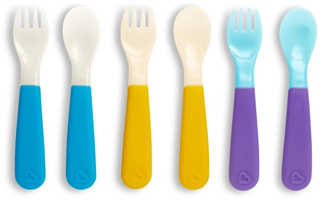 Alt view image 2 of 6 - Munchkin Color Reveal Color Changing Toddler Forks and Spoons, 6 Pack