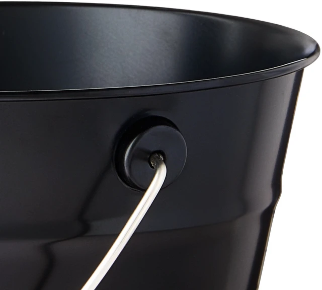 Alt view image 2 of 6 - 2 Pack Black Tin Pail with Handle, 5 Inch, Way To Celebrate Party Favors