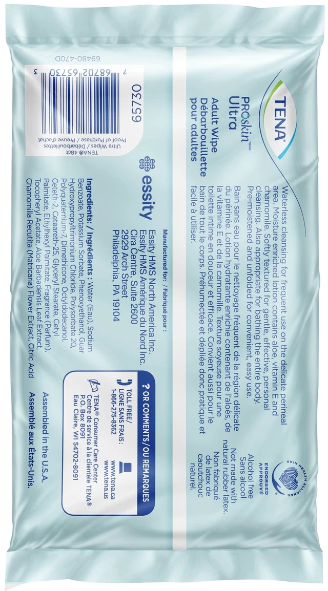 Alt view image 5 of 5 - Tena ProSkin Ultra Adult Wipes for Incontinence, 48 Count