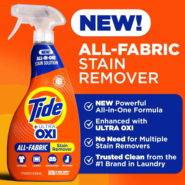Alt view image 5 of 5 - Tide + Ultra Oxi All-Fabric Laundry Stain Remover Spray, 22 fl oz