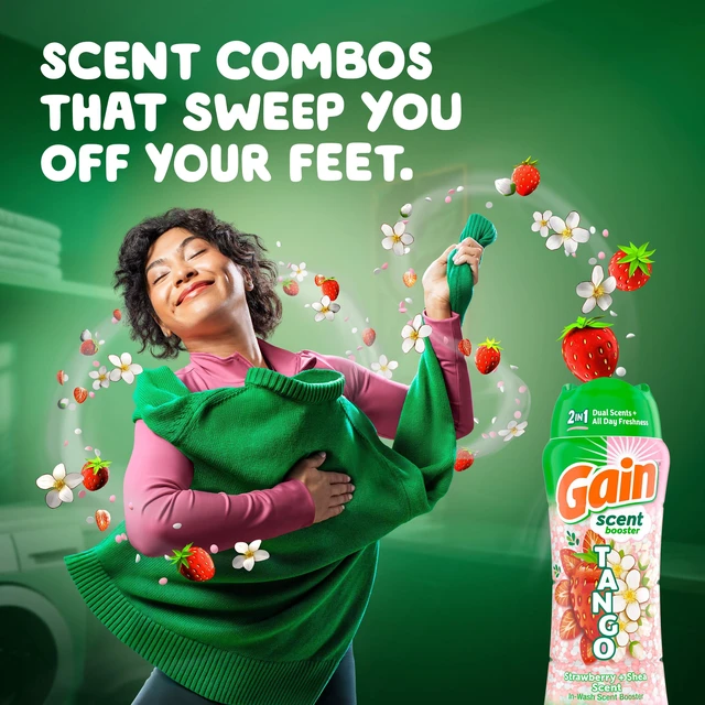 Alt view image 5 of 6 - Gain Tango 2-in-1 Dual Scent In-Wash Laundry Scent Booster Beads, Strawberry & Shea Scent, 4.8 oz