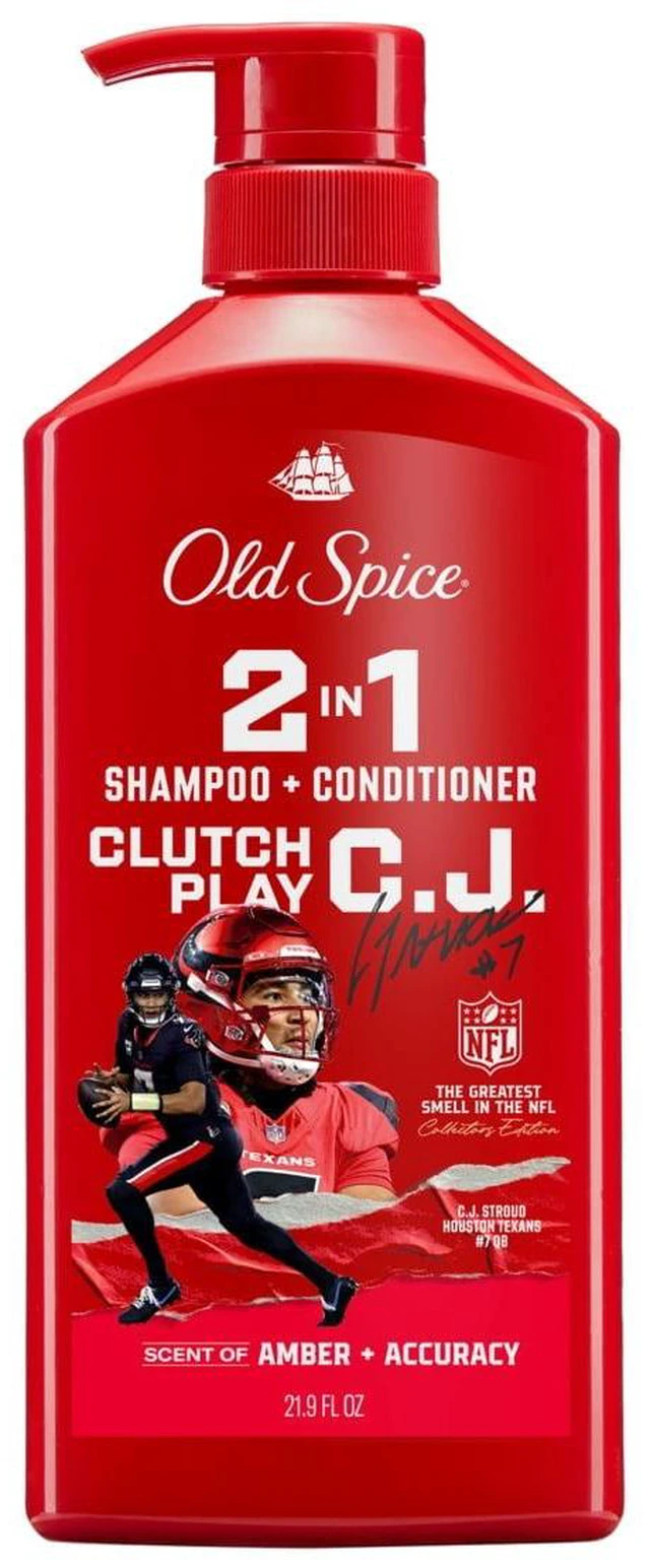 Main image of Old Spice Clutch Play C.J. 2-in-1 Shampoo & Conditioner for Men, Old Spice x NFL, Healthy & Full Looking Hair, 21.9fl oz