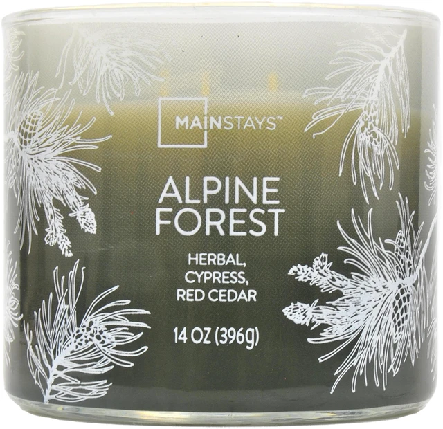Alt view image 6 of 6 - Mainstays Alpine Forest 3-Wick Ombre Wrapped Scented Jar Candle, 14oz