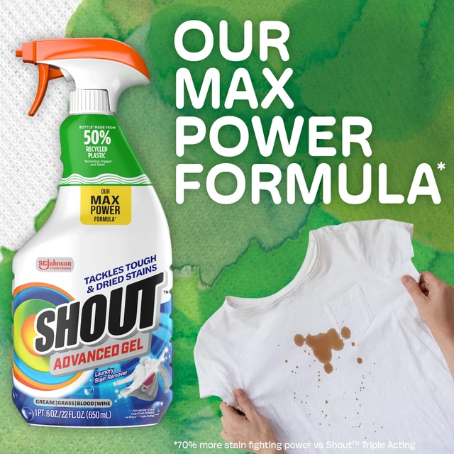 Alt view image 4 of 5 - Shout Advanced Acting Gel Laundry Stain Remover 22fl oz