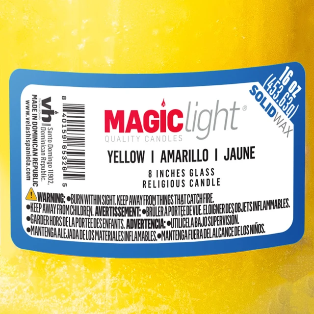 Alt view image 4 of 6 - MagicLight Religious Unscented Candle, 16 oz Yellow Wax in Clear Glass Jar, 2 Pack