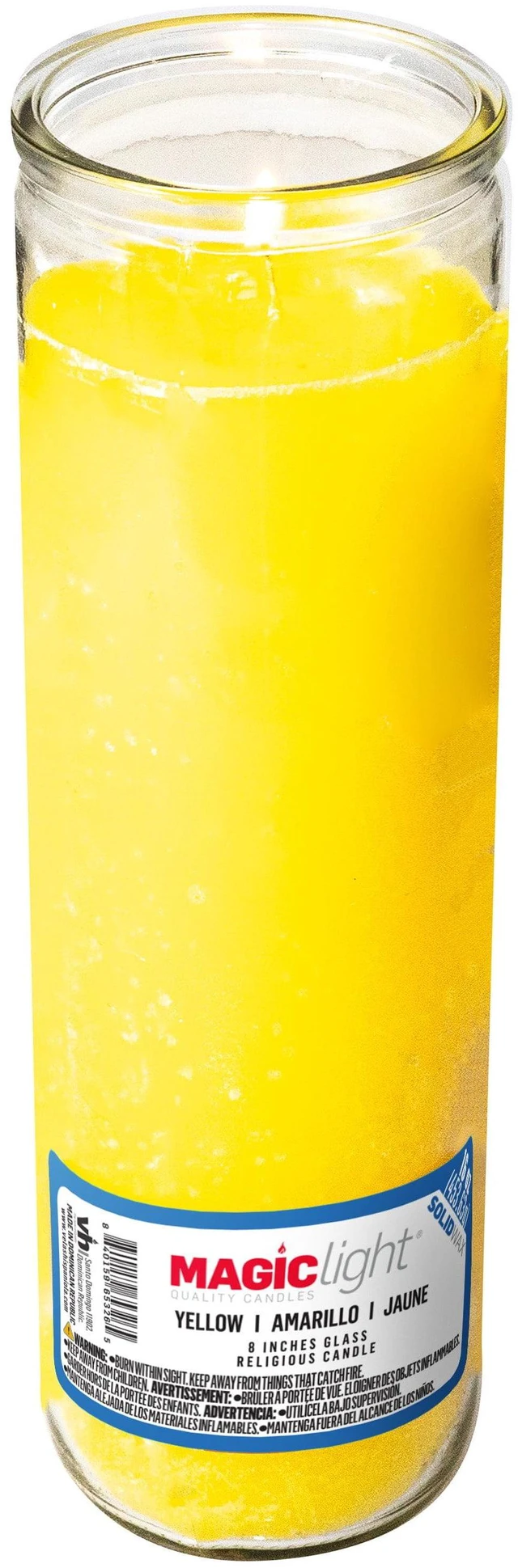 Alt view image 6 of 6 - MagicLight Religious Unscented Candle, 16 oz Yellow Wax in Clear Glass Jar, 2 Pack