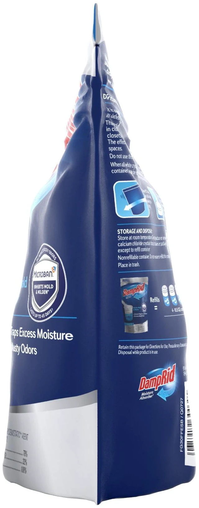 Alt view image 3 of 5 - DampRid Moisture Absorber 42oz Refill Bag, Fragrance Free, 1Count