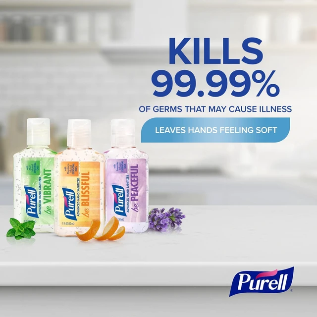 Alt view image 2 of 5 - Purell Hand Sanitizer Gel 6 Pack, 1oz Travel Size Bottle, Various Scents (Adult)