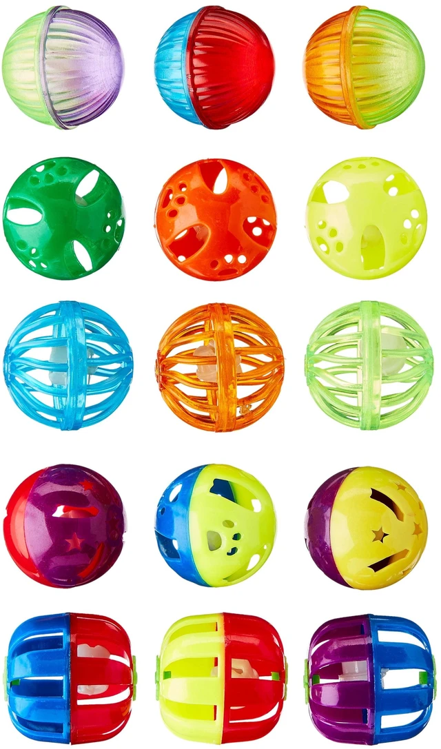 Main image of Vibrant Life Plastic Ball Cat Toys Value Pack, 15 Count